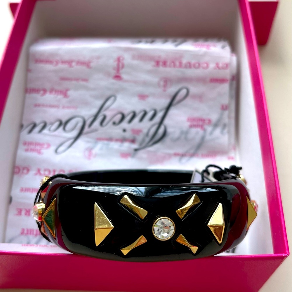 juicy couture bangle black with crystals
